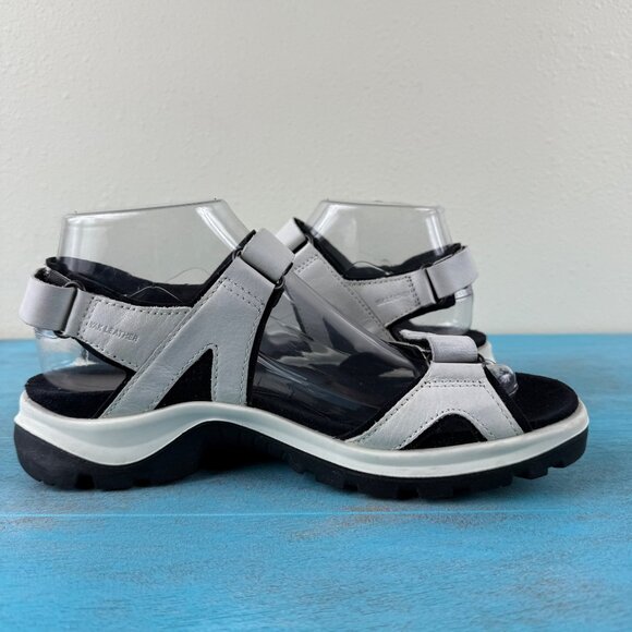 Ecco Womens Yucatan Sandal White Adjustable Sport Outdoor Offroad Racer Size 38 - Picture 6 of 10